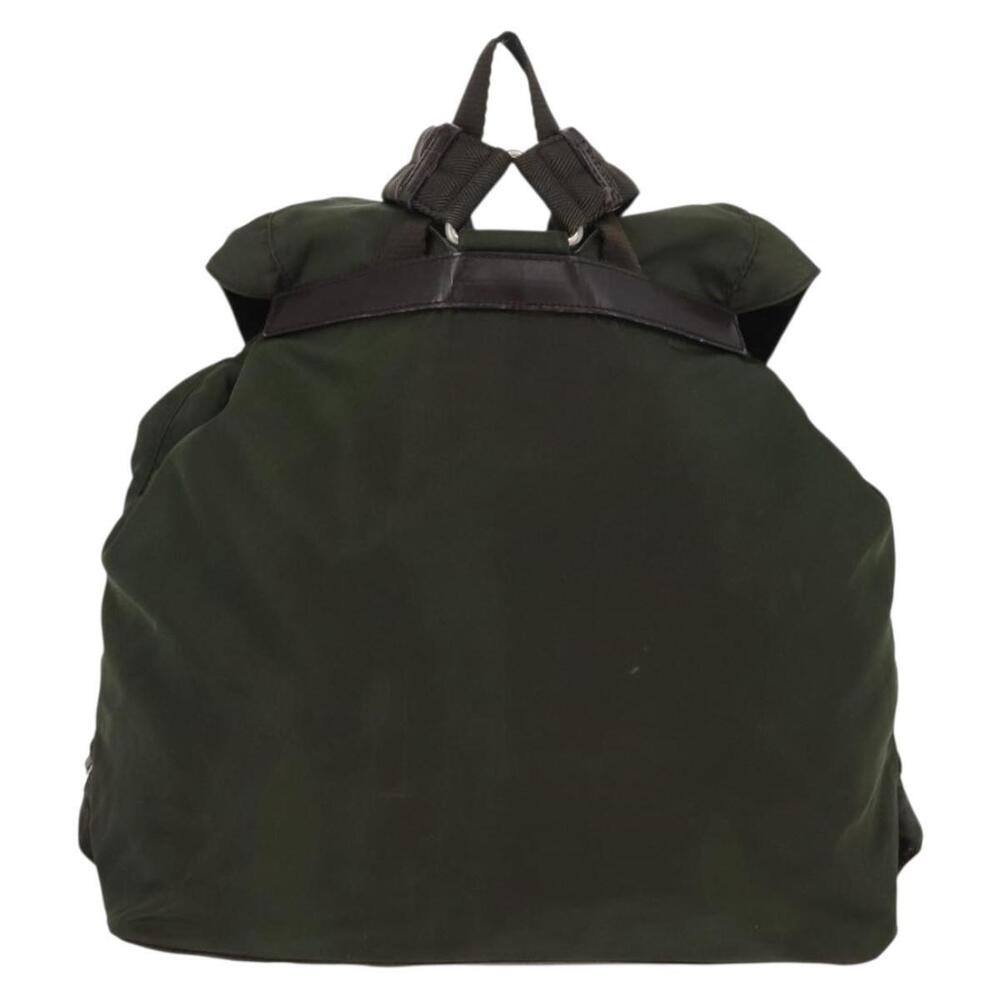PRADA Backpack Nylon Khaki Silver Auth 151269 - Picture 2 of 16